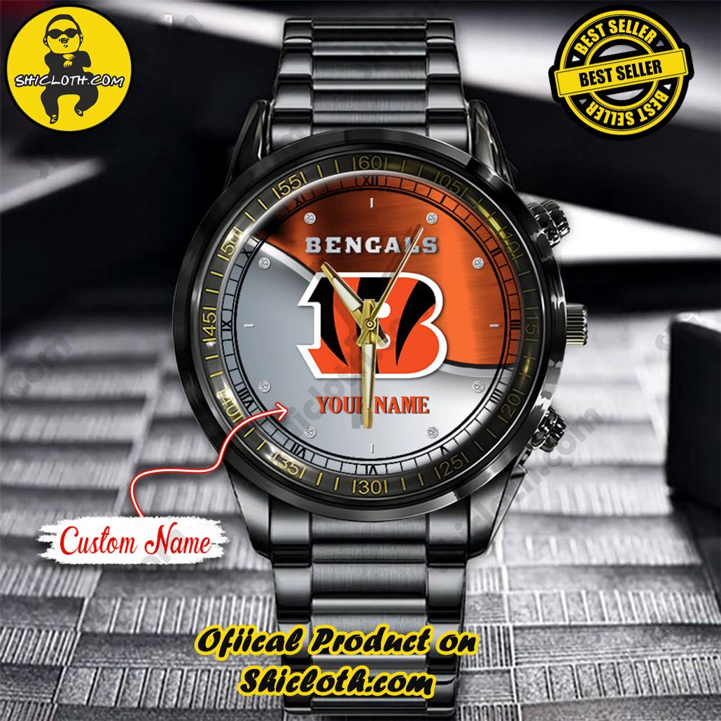 Introducing the Shicloth Steel Watch: A Timeless Blend of Style and Functionality 8 NFL Cincinnati Bengals Custom Name Stainless Steel Watch
