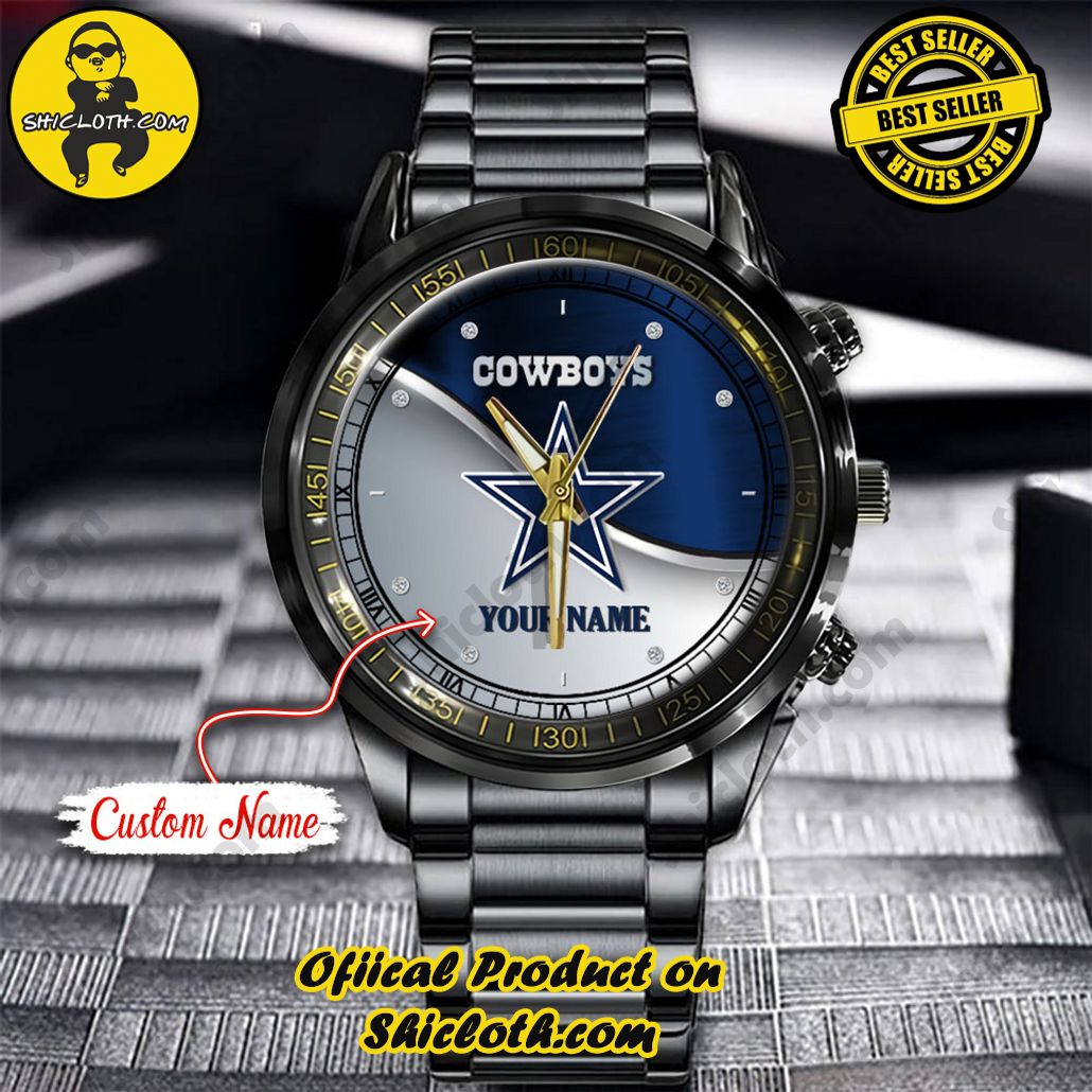 Introducing the Shicloth Steel Watch: A Timeless Blend of Style and Functionality 10 NFL Dallas Cowboys Custom Name Stainless Steel Watch