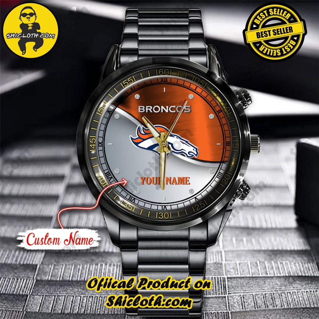 Introducing the Shicloth Steel Watch: A Timeless Blend of Style and Functionality 11 NFL Denver Broncos Custom Name Stainless Steel Watch