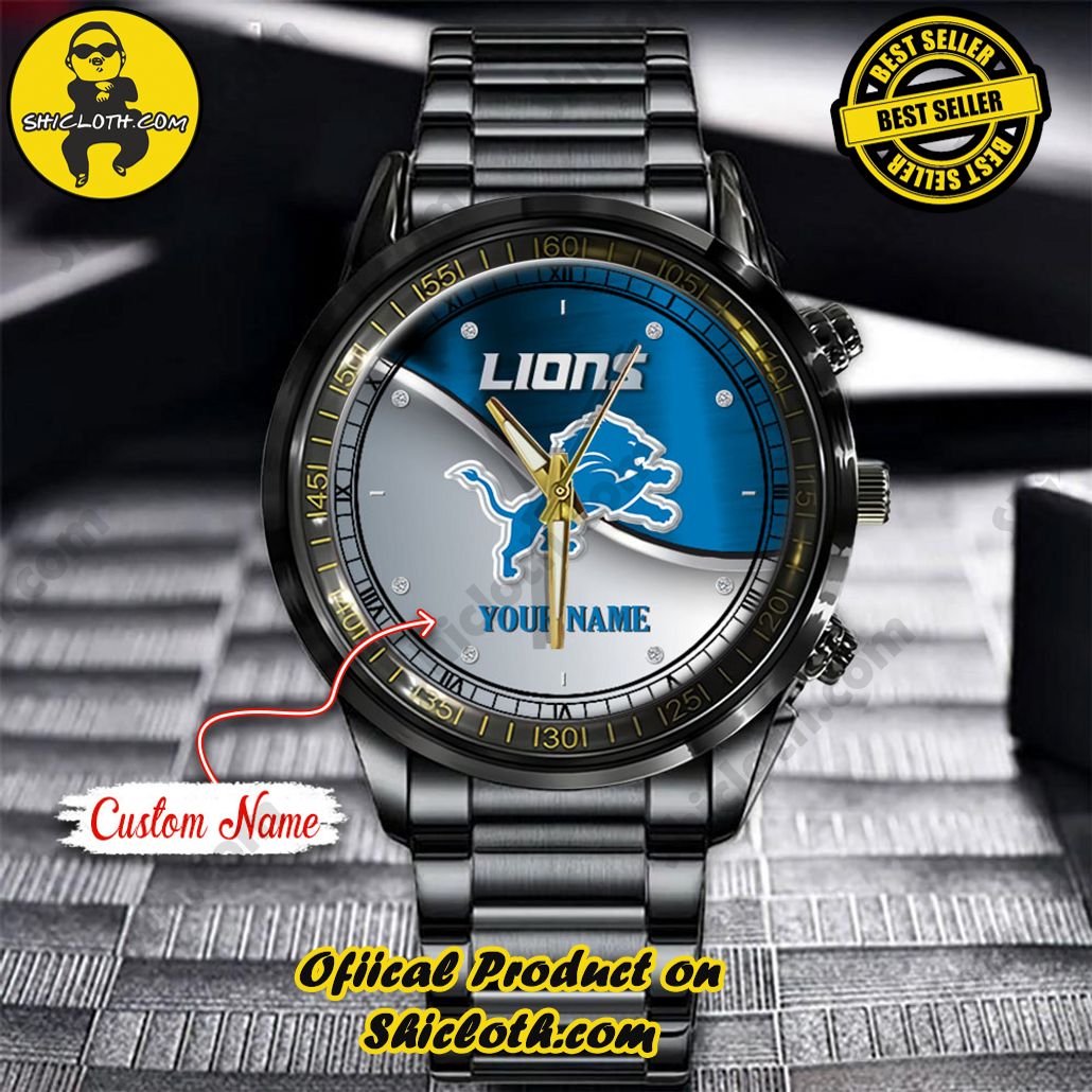 Introducing the Shicloth Steel Watch: A Timeless Blend of Style and Functionality 12 NFL Detroit Lions Custom Name Stainless Steel Watch