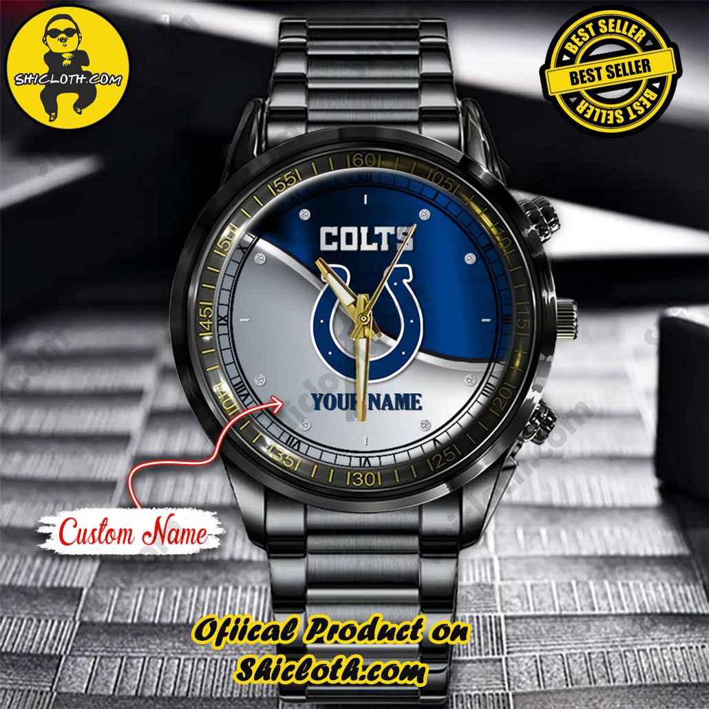 Introducing the Shicloth Steel Watch: A Timeless Blend of Style and Functionality 15 NFL Indianapolis Colts Custom Name Stainless Steel Watch