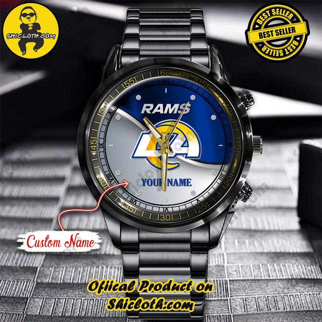 Introducing the Shicloth Steel Watch: A Timeless Blend of Style and Functionality 20 NFL Los Angeles Rams Custom Name Stainless Steel Watch