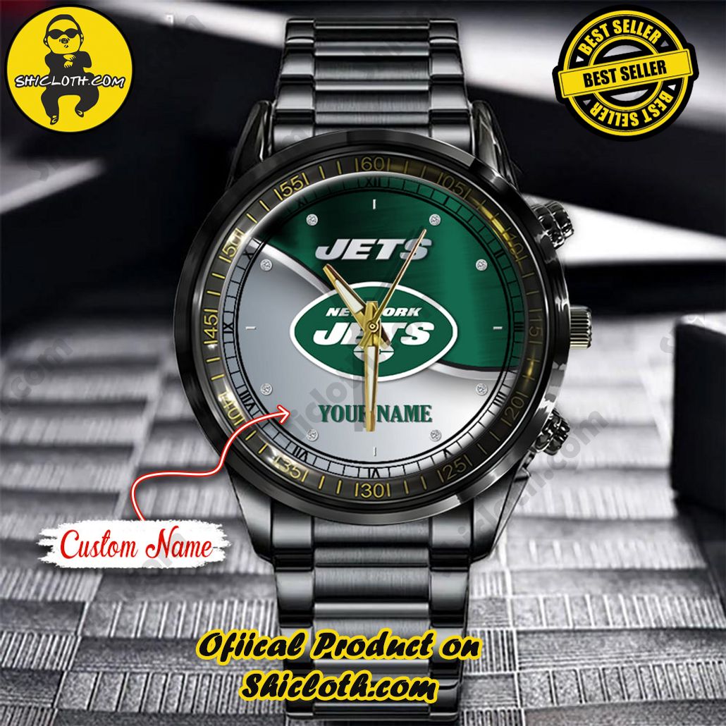 Introducing the Shicloth Steel Watch: A Timeless Blend of Style and Functionality 26 NFL New York Jets Custom Name Stainless Steel Watch