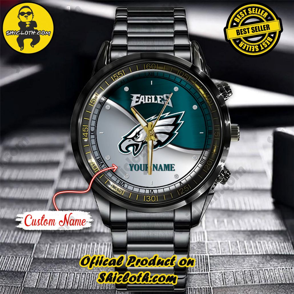 Introducing the Shicloth Steel Watch: A Timeless Blend of Style and Functionality 27 NFL Philadelphia Eagles Custom Name Stainless Steel Watch