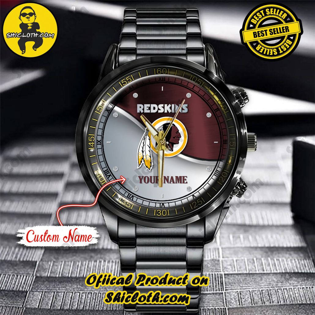 Introducing the Shicloth Steel Watch: A Timeless Blend of Style and Functionality 34 NFL Washington Redskins Custom Name Stainless Steel Watch