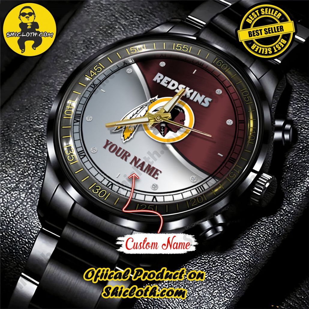 nfl washington redskins custom name stainless steel watch 2 DG94n