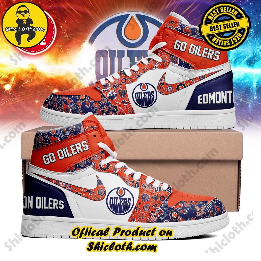nhl edmonton oilers nike air jordan 1 hightop sneakers 2 PtSHY