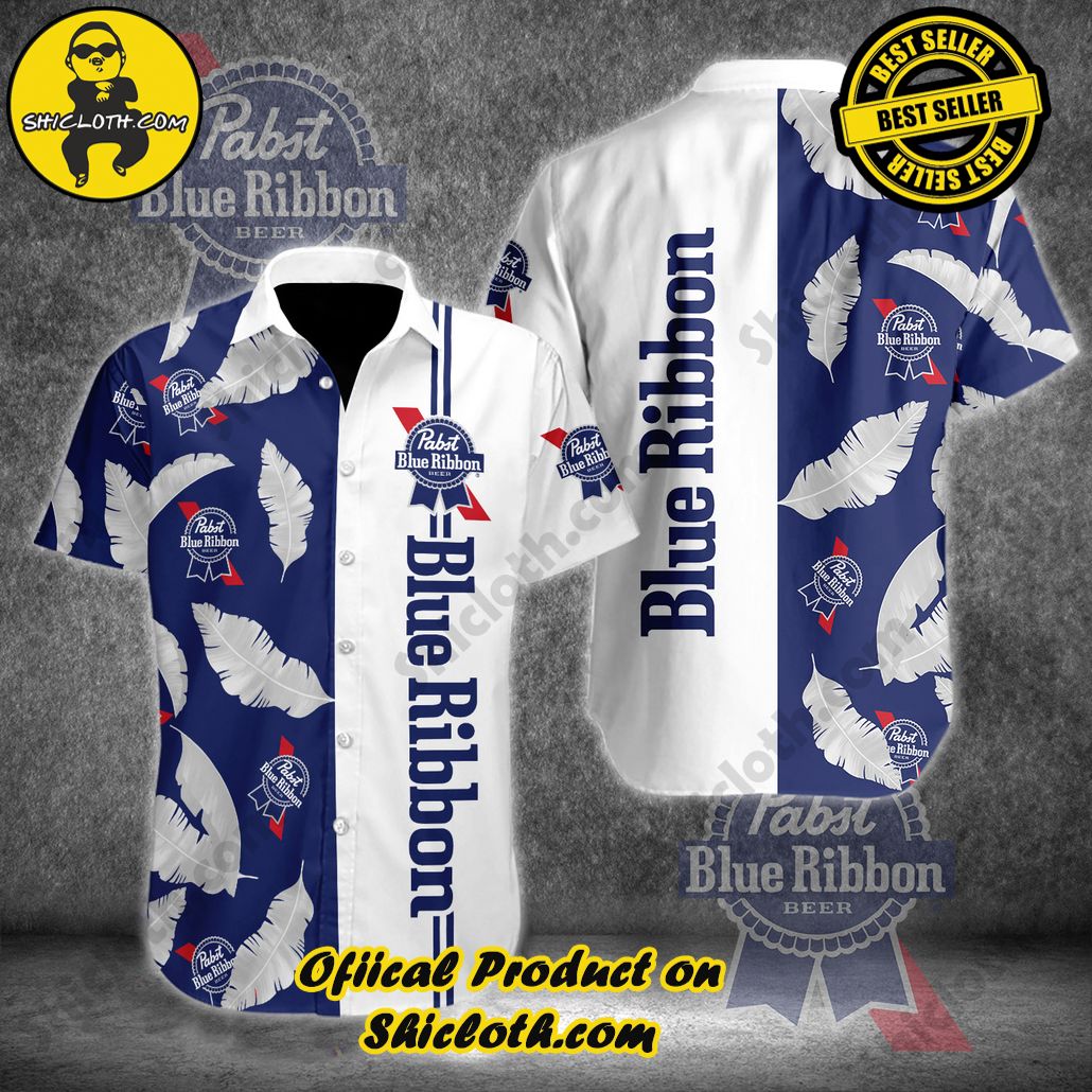 Unleash Your Inner Islander: Shicloth's Hawaiian Beach Shirts For Men 65 Pabst Blue Ribbon Button Beach Shirts For Men V4