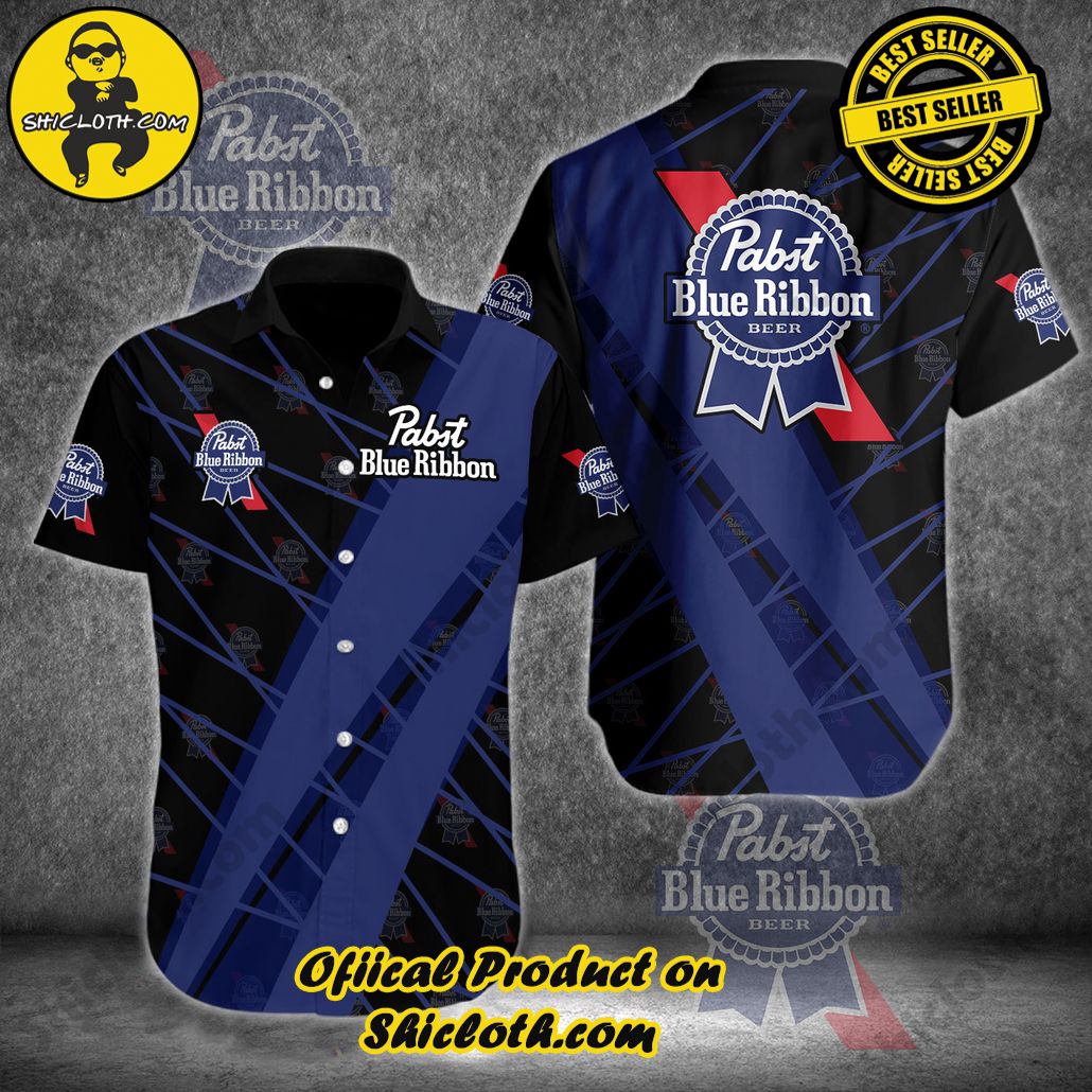 Unleash Your Inner Islander: Shicloth's Hawaiian Beach Shirts For Men 68 Pabst Blue Ribbon Button Beach Shirts For Men V7