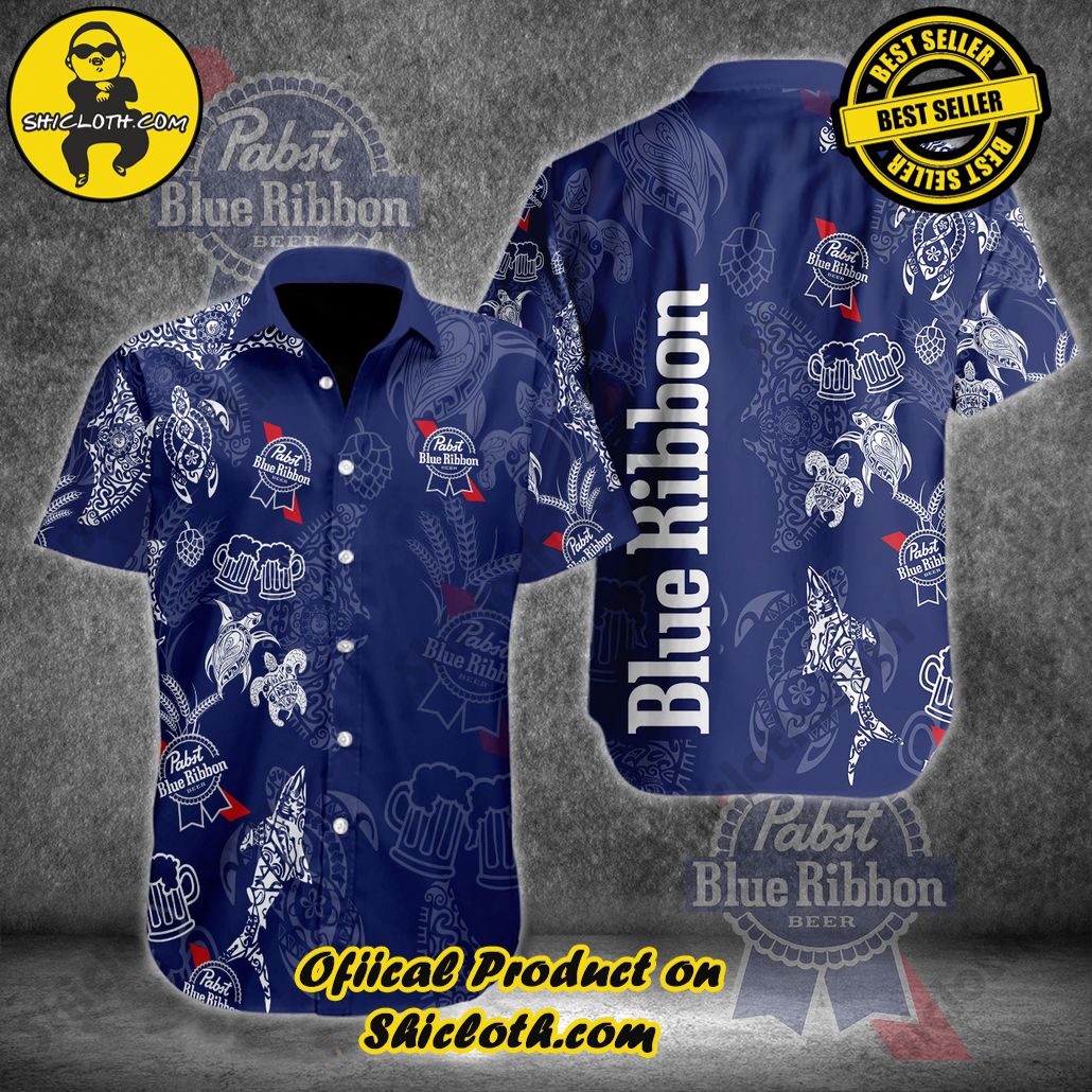 Unleash Your Inner Islander: Shicloth's Hawaiian Beach Shirts For Men 72 Pabst Blue Ribbon Hawaiian Beach Shirts For Men