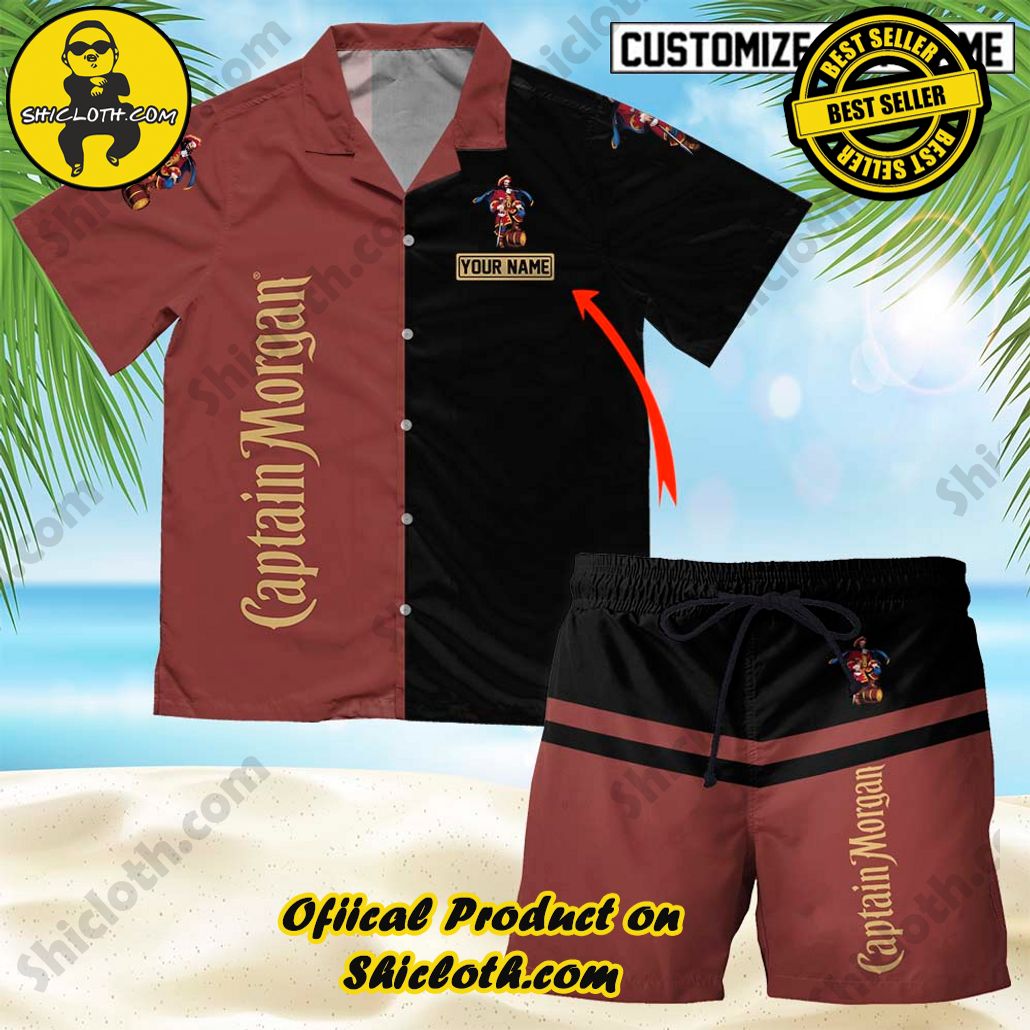Unleash Your Inner Islander: Shicloth's Hawaiian Beach Shirts For Men 76 Personalized Multicolor Captain Morgan Button Beach Shirts For Men Shorts