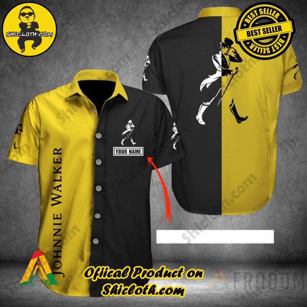 Discover Paradise: Shicloth's Button Shirt - Hawaiian Shirt 75 Personalized Multicolor Johnnie Walker Button Shirt - Hawaiian Shirt
