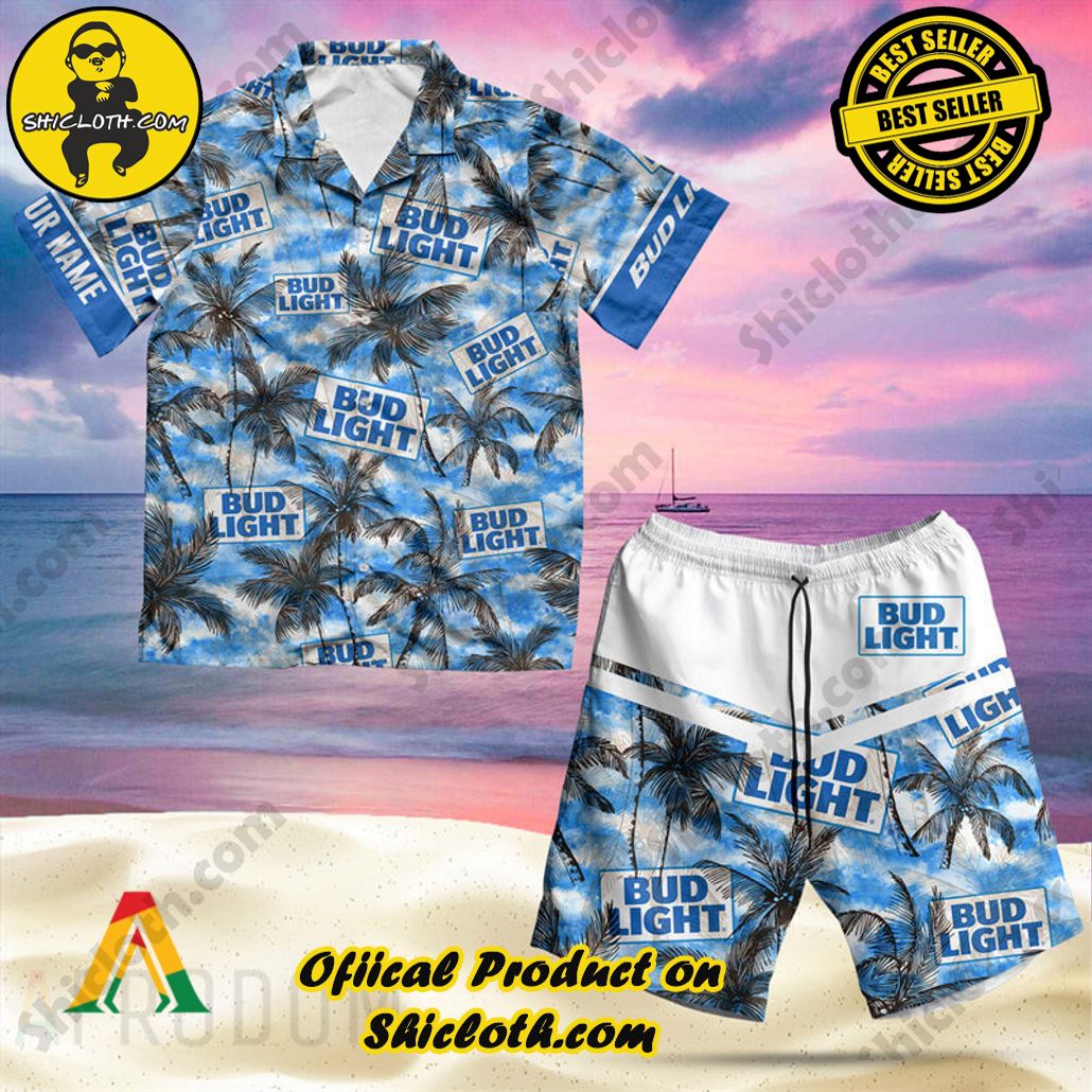 Unleash Your Inner Islander: Shicloth's Hawaiian Beach Shirts For Men 79 Personalized Tropical Bud Light Hawaiian Beach Shirts For Men