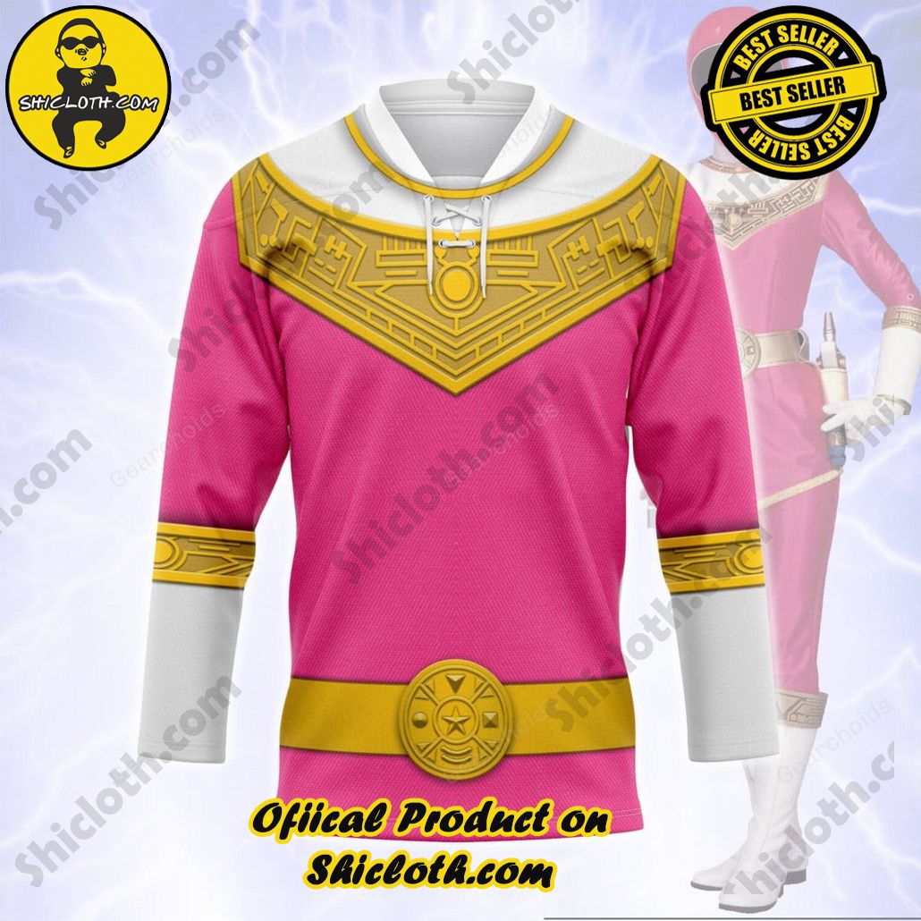 Unleash Your Inner Ranger: Introducing Shicloth's Power Rangers Lightspeed Outfit Costume Collection 23 Pink Power Rangers Zeo Hockey Jersey