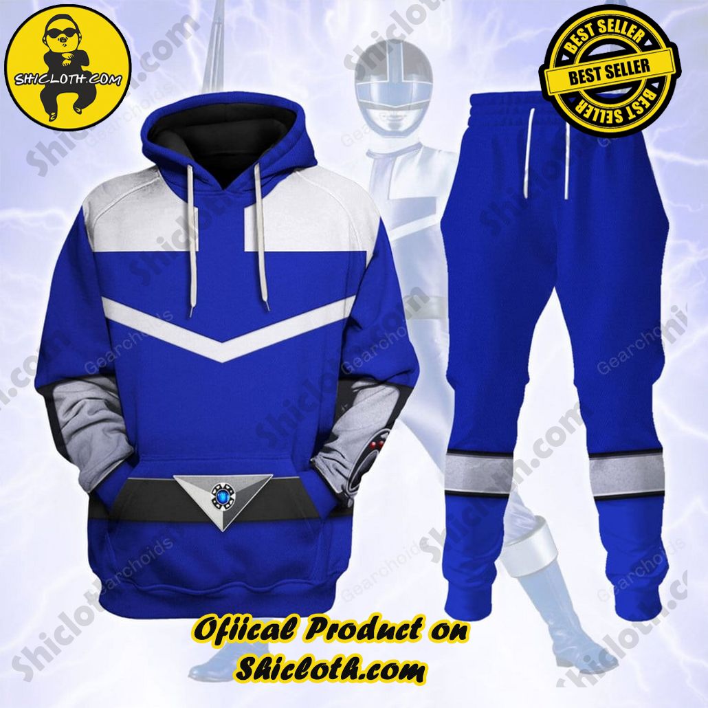 Unleash Your Inner Ranger: Introducing Shicloth's Power Rangers Lightspeed Outfit Costume Collection 26 Power Rangers Time Force (2001) Blue Hoodies Sweatshirt T-shirt Hawaiian Tracksuit