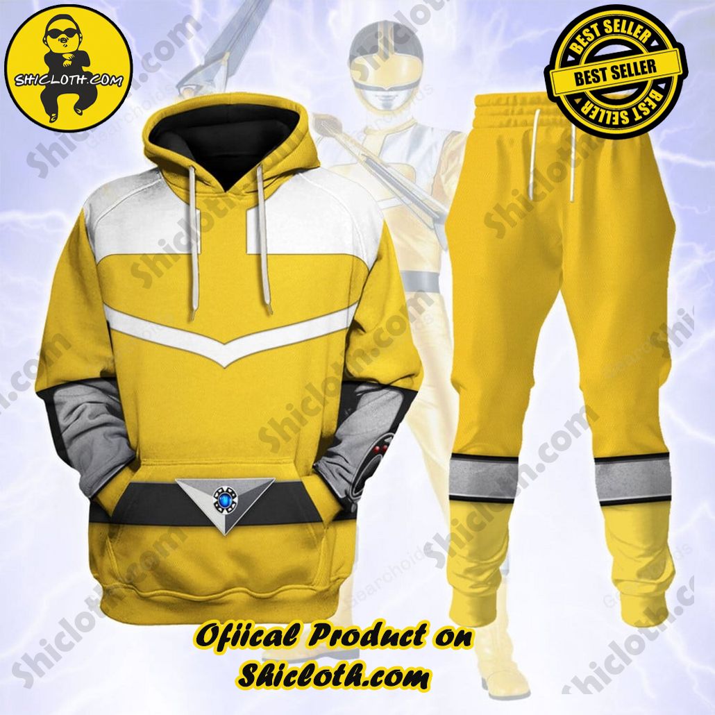 Unleash Your Inner Ranger: Introducing Shicloth's Power Rangers Lightspeed Outfit Costume Collection 30 Power Rangers Time Force (2001) Yellow Hoodies Sweatshirt T-shirt Hawaiian Tracksuit