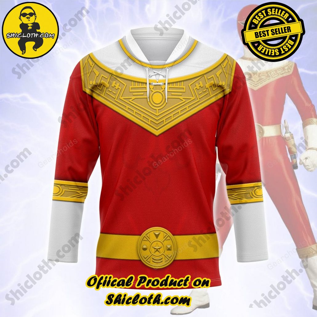 Unleash Your Inner Ranger: Introducing Shicloth's Power Rangers Lightspeed Outfit Costume Collection 32 Red Power Rangers Zeo Hockey Jersey