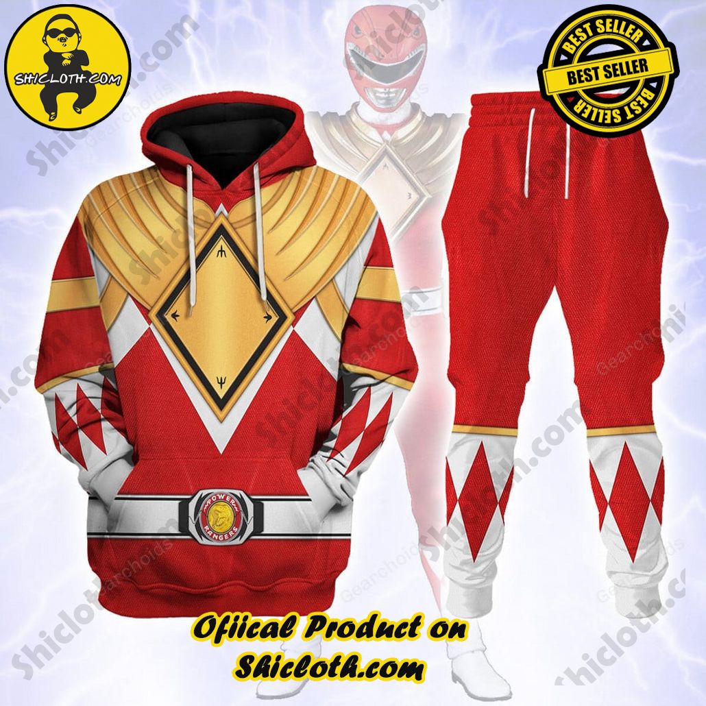 Unleash Your Inner Ranger: Introducing Shicloth's Power Rangers Lightspeed Outfit Costume Collection 34 Red Ranger Dragon Shield Hoodies Sweatshirt T-shirt Hawaiian Tracksuit
