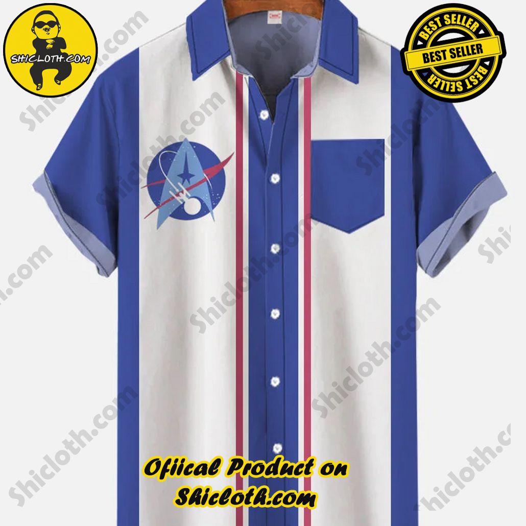 Shicloth Short Sleeve Shirts: Stay Cool and Look Sharp This Summer 40 Retro Blue And White Striped Star Logo Printing Breast Pocket Short Sleeve Shirt