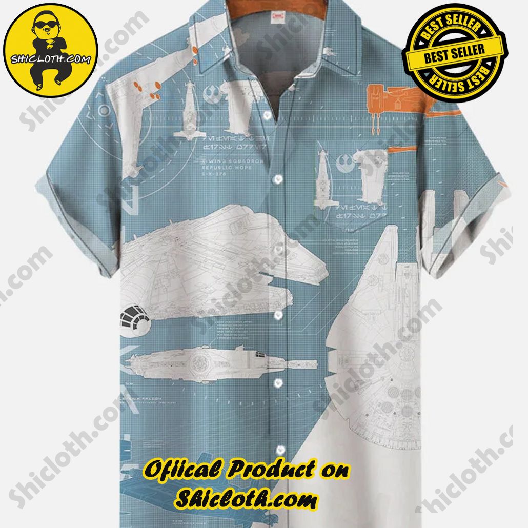 Shicloth Short Sleeve Shirts: Stay Cool and Look Sharp This Summer 44 Retro Draft Style Space War Aircraft Blueprint Printing Breast Pocket Short Sleeve Shirt