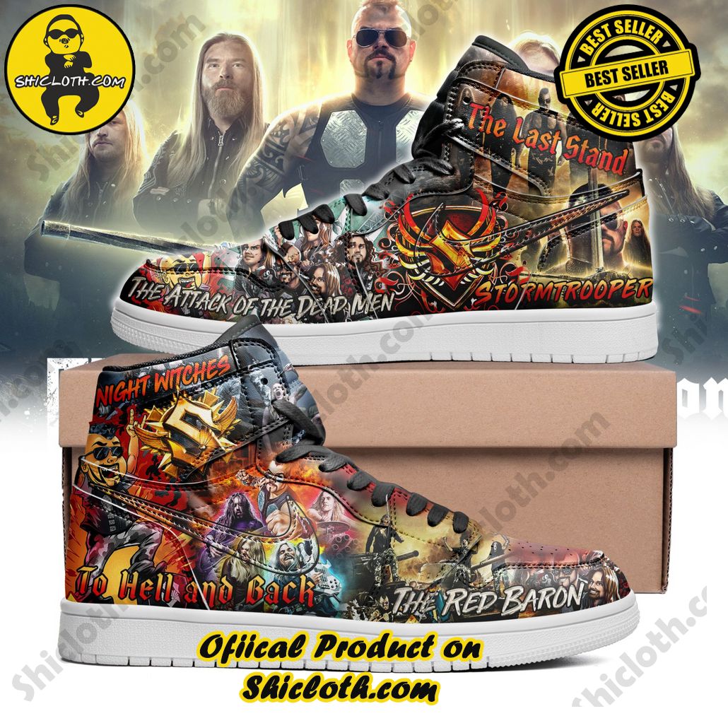 Sabaton Metal Band To Hell And Back Nike Air Jordan 1, Hightop Sneakers