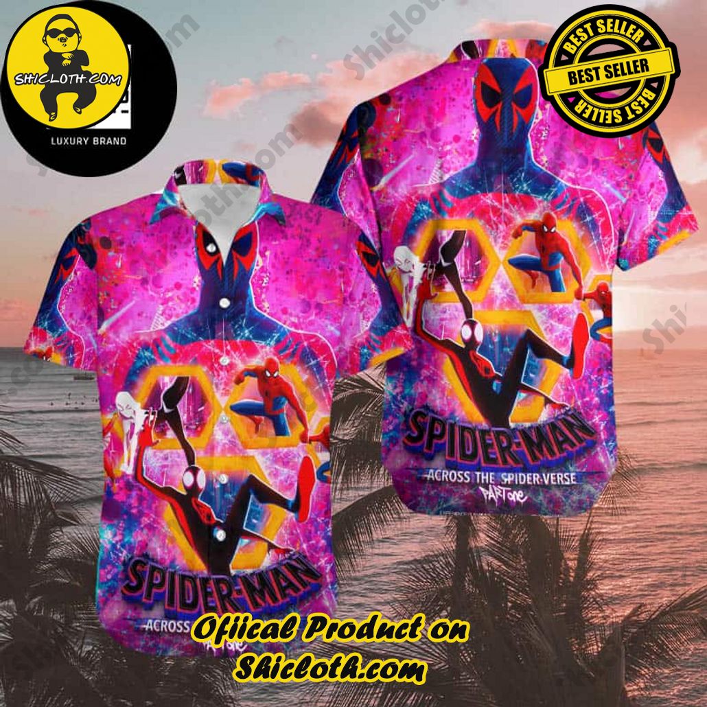 Tropical Vibes: Explore Shicloth's Hawaiian Shirt Collection 57 Spider-Man Across The Spider-Verse 2024 Summer Trend Fan Gifts Hawaiian Shirt