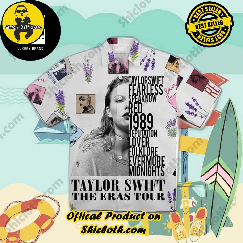 Tropical Vibes: Explore Shicloth's Hawaiian Shirt Collection 72 Taylor Swift The Eras Tour Lavender Color 2024 Trendy Hawaiian Shirt