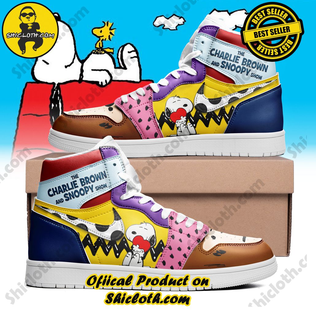 The Charlie Brown and Snoopy Show Nike Air Jordan 1, Hightop Sneakers