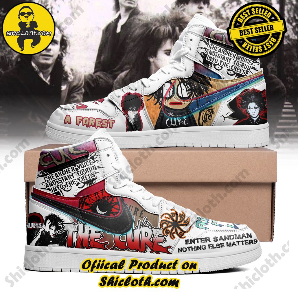 The Cure Rock Band Nike Air Jordan 1, Hightop Sneakers