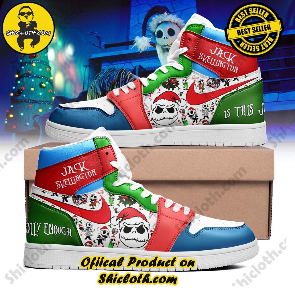 The Nightmare Before Christmas Movie Jack Skellington Is This Jolly Enough Nike Air Jordan 1, Hightop Sneakers