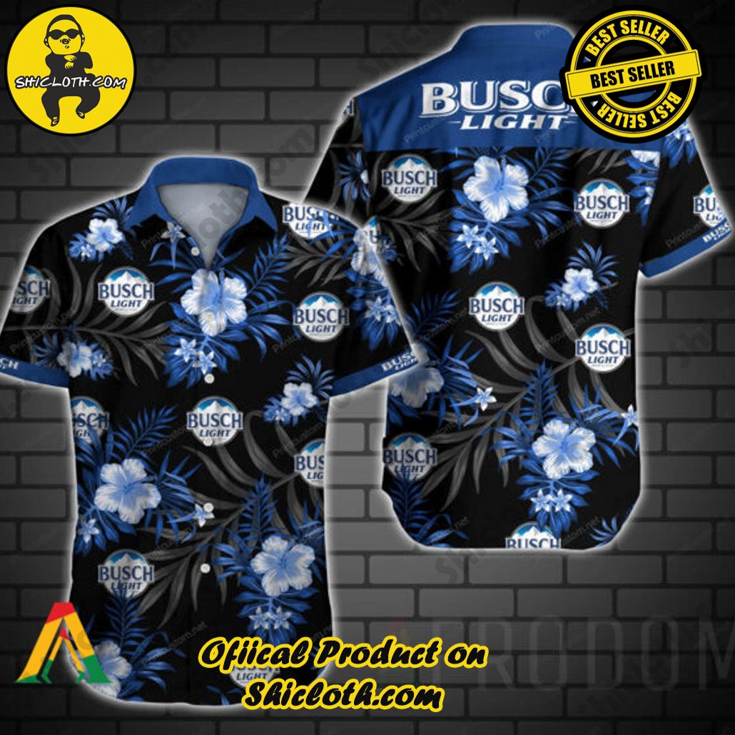 Discover Paradise: Shicloth's Button Shirt - Hawaiian Shirt 91 Tropical Busch Light Button Shirt - Hawaiian Shirt