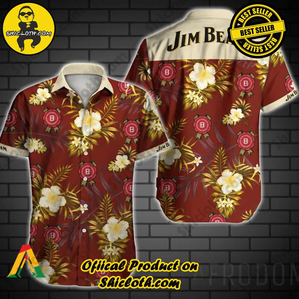 Discover Paradise: Shicloth's Button Shirt - Hawaiian Shirt 93 Tropical Jim Beam Button Shirt - Hawaiian Shirt