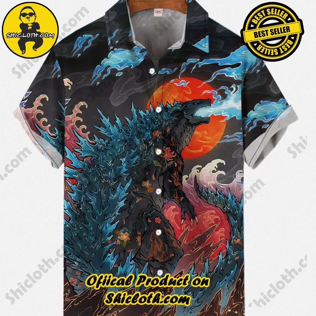 Shicloth Short Sleeve Shirts: The Perfect Way to Stay Cool and Comfortable on Your Beach Vacation 52 Ukiyo-E Retro Khaki-Black Radiation Pattern Metal Armor Samurai With Sword Printing Short Sleeve Shirt