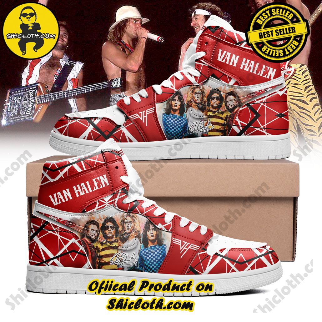 van halen rock band nike air jordan 1 hightop sneakers 2 1VPD6