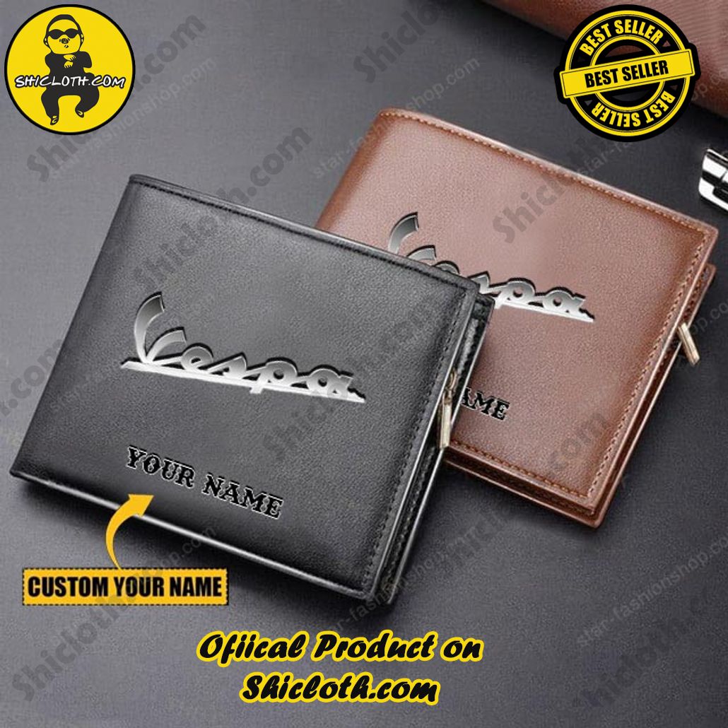 Discover the Timeless Elegance: Shicloth's Leather Wallet Unveiled 36 Vespa Custom Name Handmade Leather Wallet