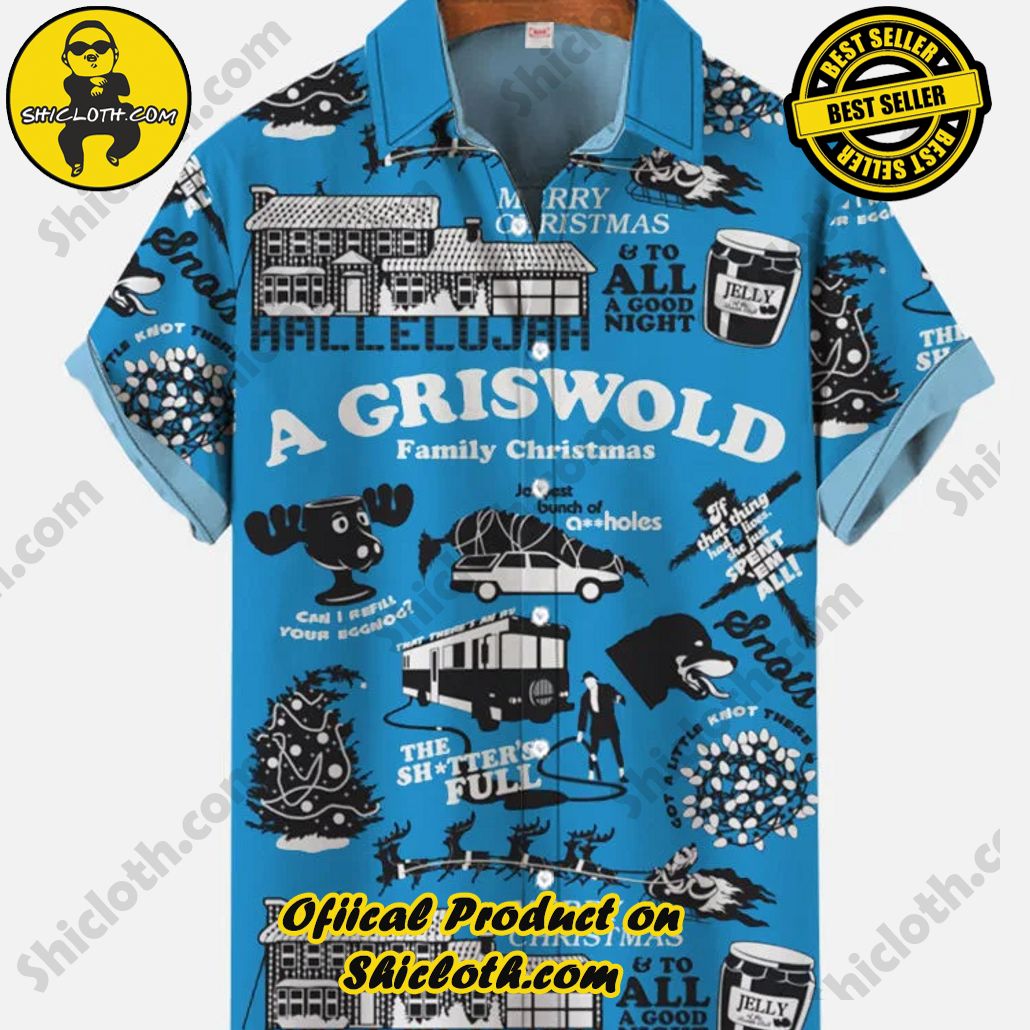 Shicloth Short Sleeve Shirts: Stay Cool and Look Sharp This Summer 58 Vintage Blue Poster Family Christmas Bus And Christmas Tree Printing Short Sleeve Shirt