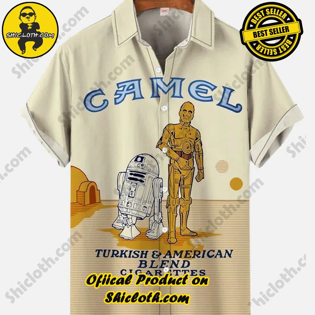 Shicloth Short Sleeve Shirts: The Perfect Way to Stay Cool and Comfortable on Your Beach Vacation 62 Vintage Camel Poster Space Wars Robots Printing Short Sleeve Shirt