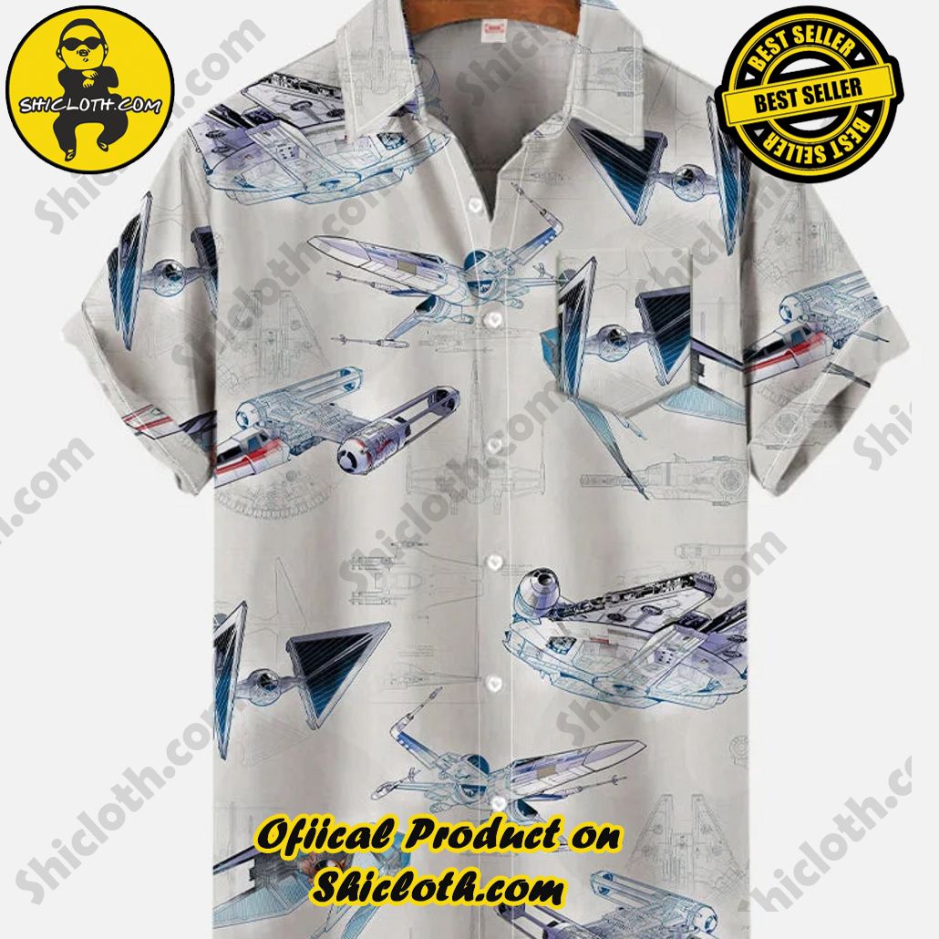 Shicloth Short Sleeve Shirts: Stay Cool and Look Sharp This Summer 61 Vintage Geometry High Tech Spaceships and Fighters Printing Breast Pocket Short Sleeve Shirt