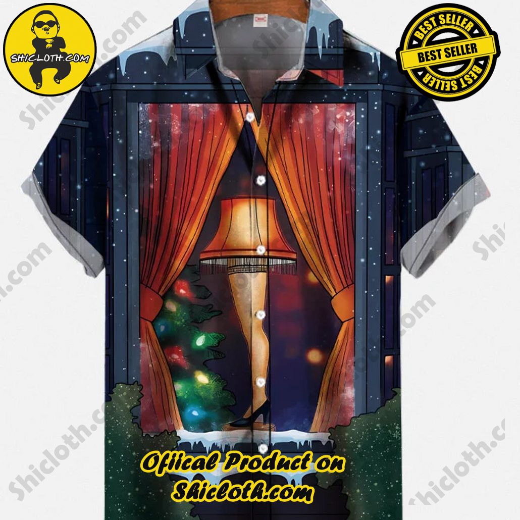 Shicloth Short Sleeve Shirts: Stay Cool and Look Sharp This Summer 68 Vintage Pin Up Art Christmas Leg Lamp Printing Short Sleeve Shirt