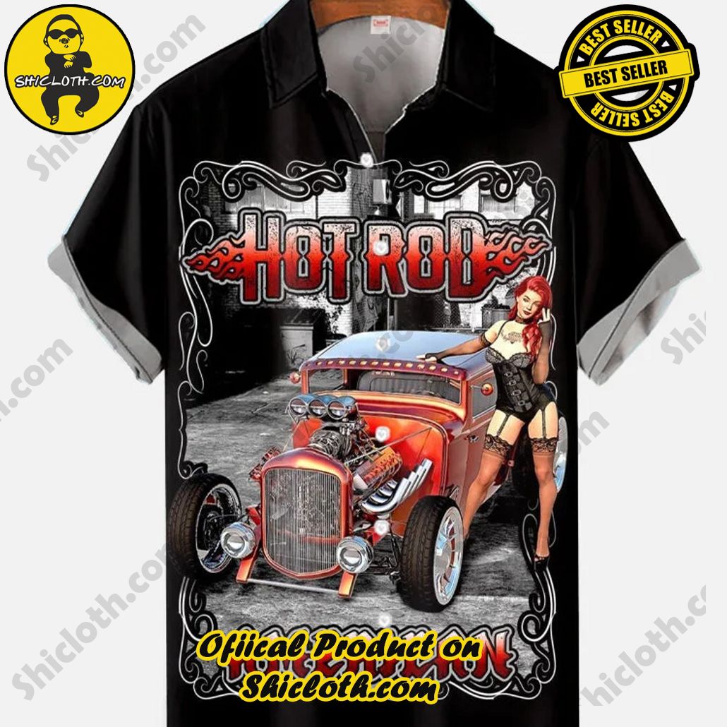 Shicloth Short Sleeve Shirts: Stay Cool and Look Sharp This Summer 78 Vintage Pin Up Art Hot Rod Classic Jeep And Beauty Printing Short Sleeve Shirt