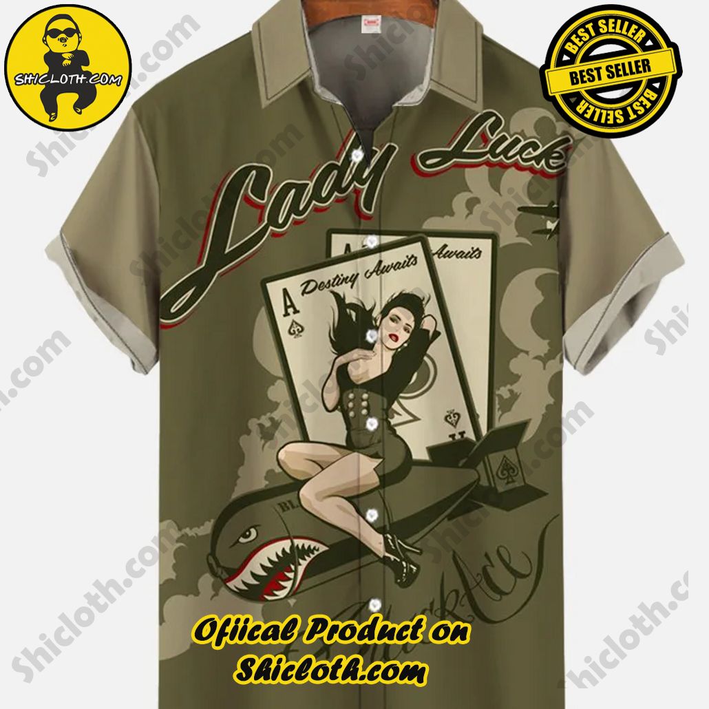 Shicloth Short Sleeve Shirts: Stay Cool and Look Sharp This Summer 88 Vintage Pin Up Art Training Uniforms Cannonball Beauty And Poker Printing Short Sleeve Shirt
