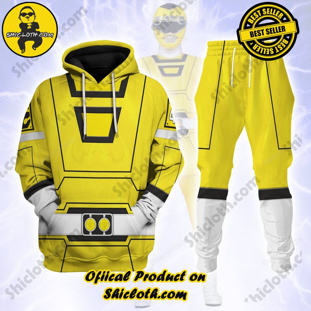 Unleash Your Inner Ranger: Introducing Shicloth's Power Rangers Lightspeed Outfit Costume Collection 43 Yellow Power Rangers Turbo Hoodies Sweatshirt T-shirt Hawaiian Tracksuit