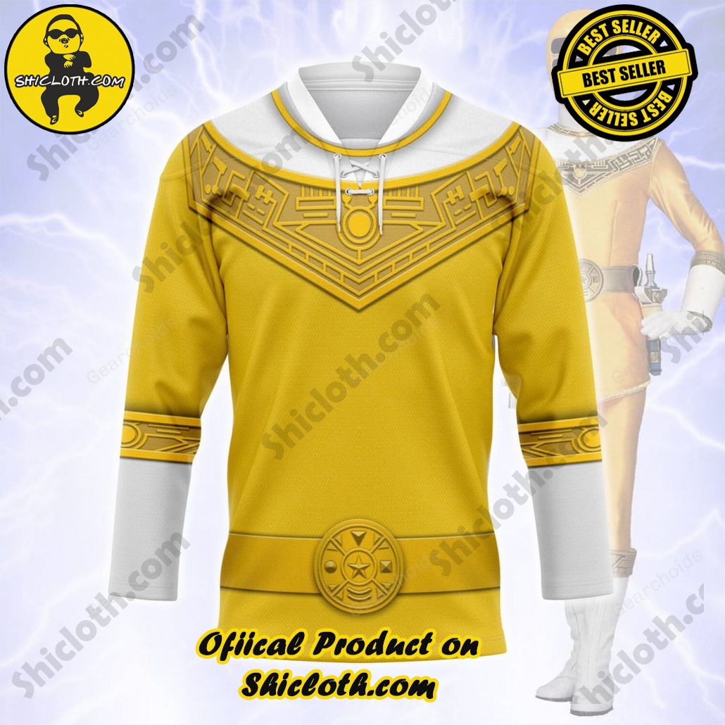 Unleash Your Inner Ranger: Introducing Shicloth's Power Rangers Lightspeed Outfit Costume Collection 44 Yellow Power Rangers Zeo Hockey Jersey