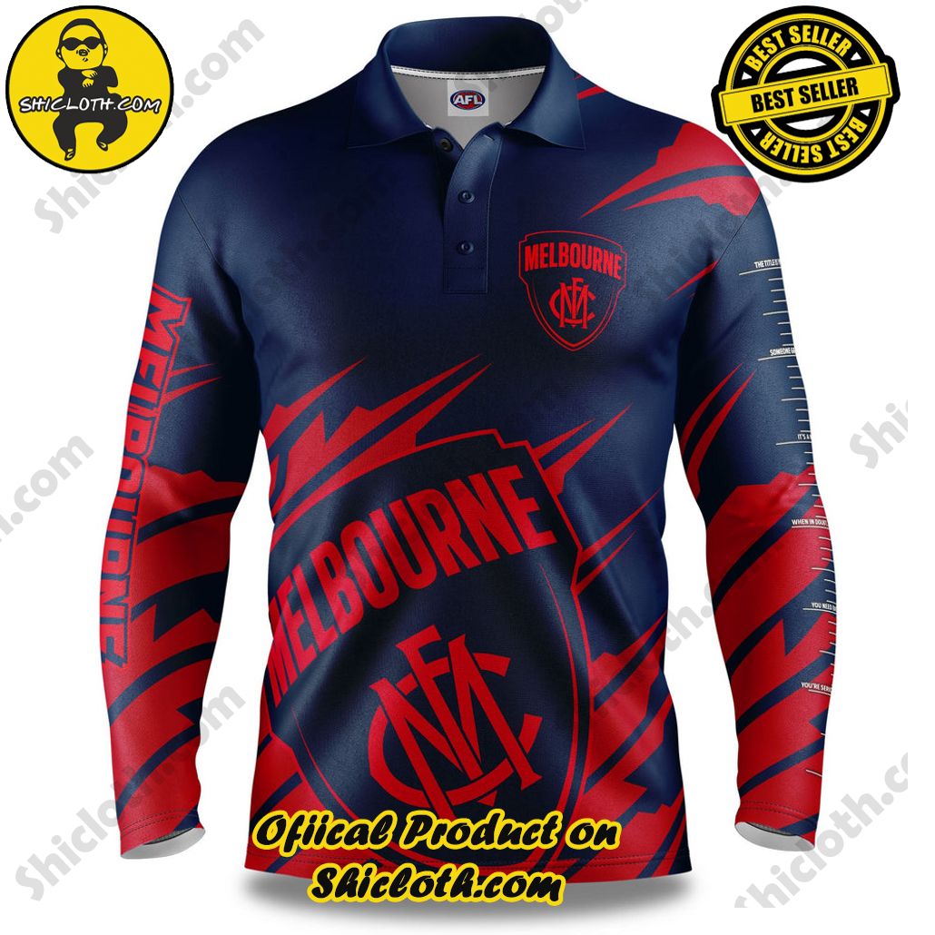 AFL Melbourne Demons Ignition Fishing Shirt