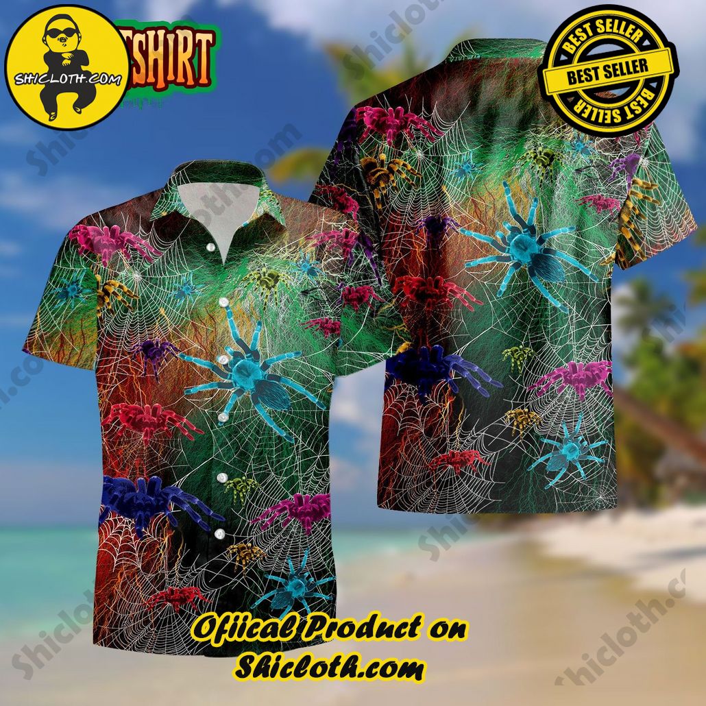 Amazing Tarantula Colorful Hawaii Shirt Beach Short