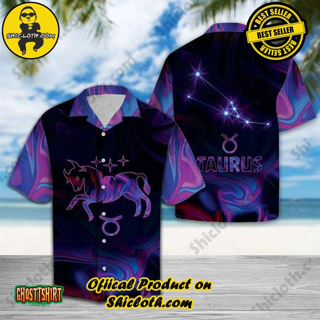 Amazing Taurus Horoscope Purple Aloha Hawaiian Shirt Beach Short