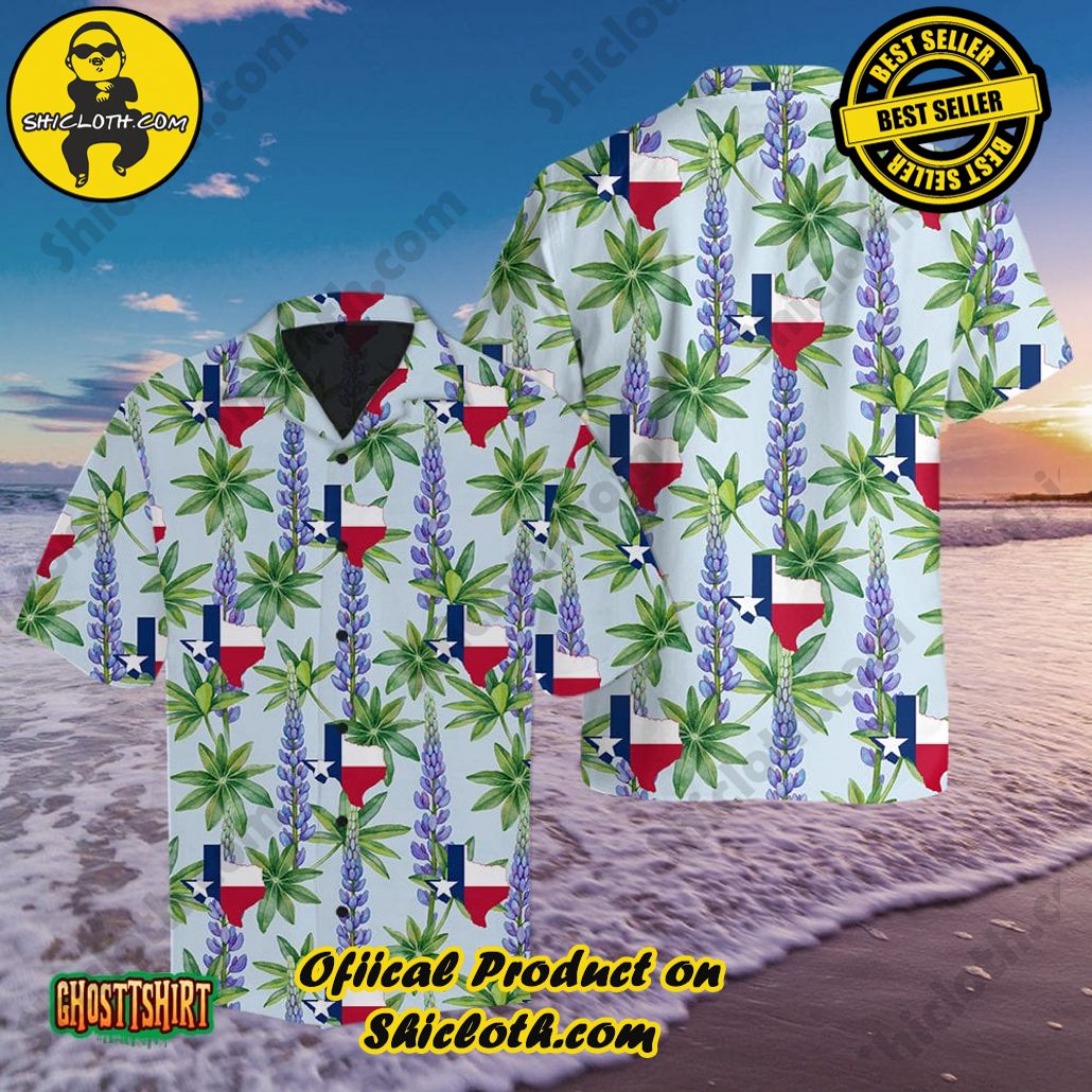 Amazing Texas Bluebonnet Aloha Hawaiian Shirt Beach Short