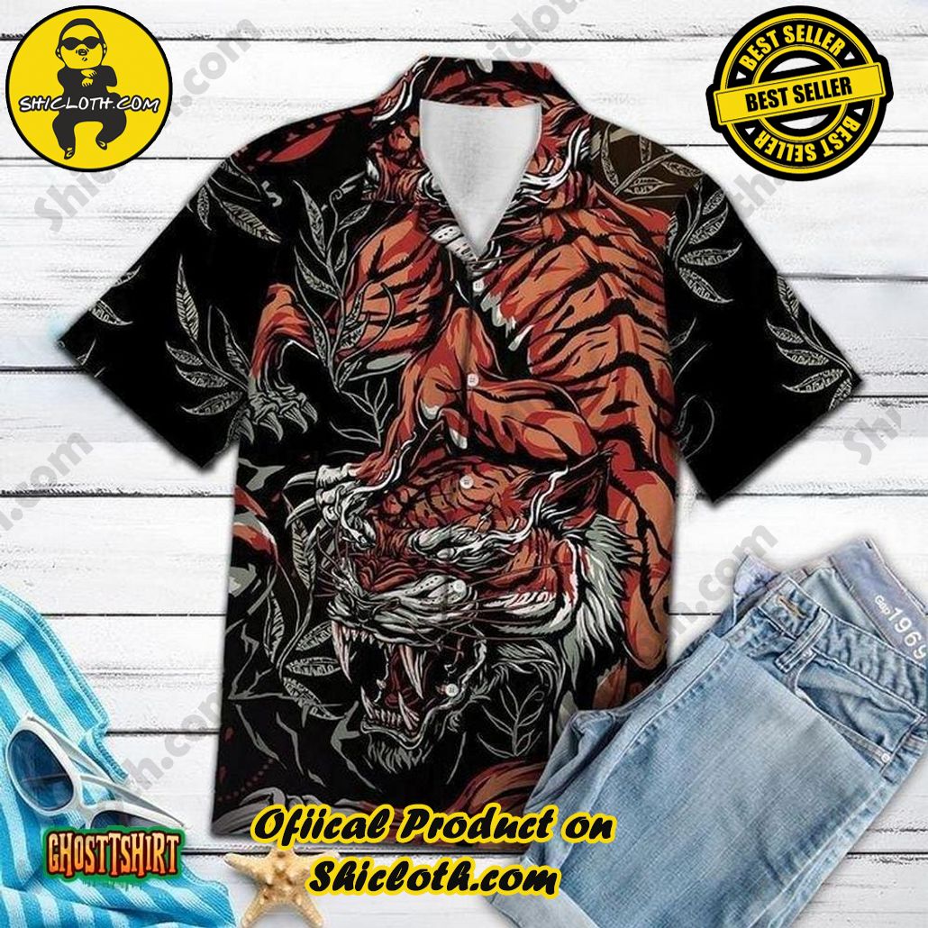 Amazing Tiger Black Aloha Hawaii Shirt For Men Women Beach Short