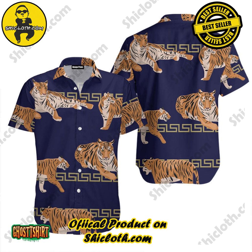 Amazing Tiger Blue Aloha Hawaiian Shirt Beach Short