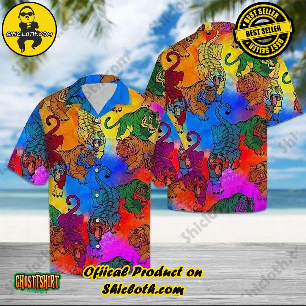 Amazing Tiger Colourful Aloha Hawaiian Shirt Beach Short